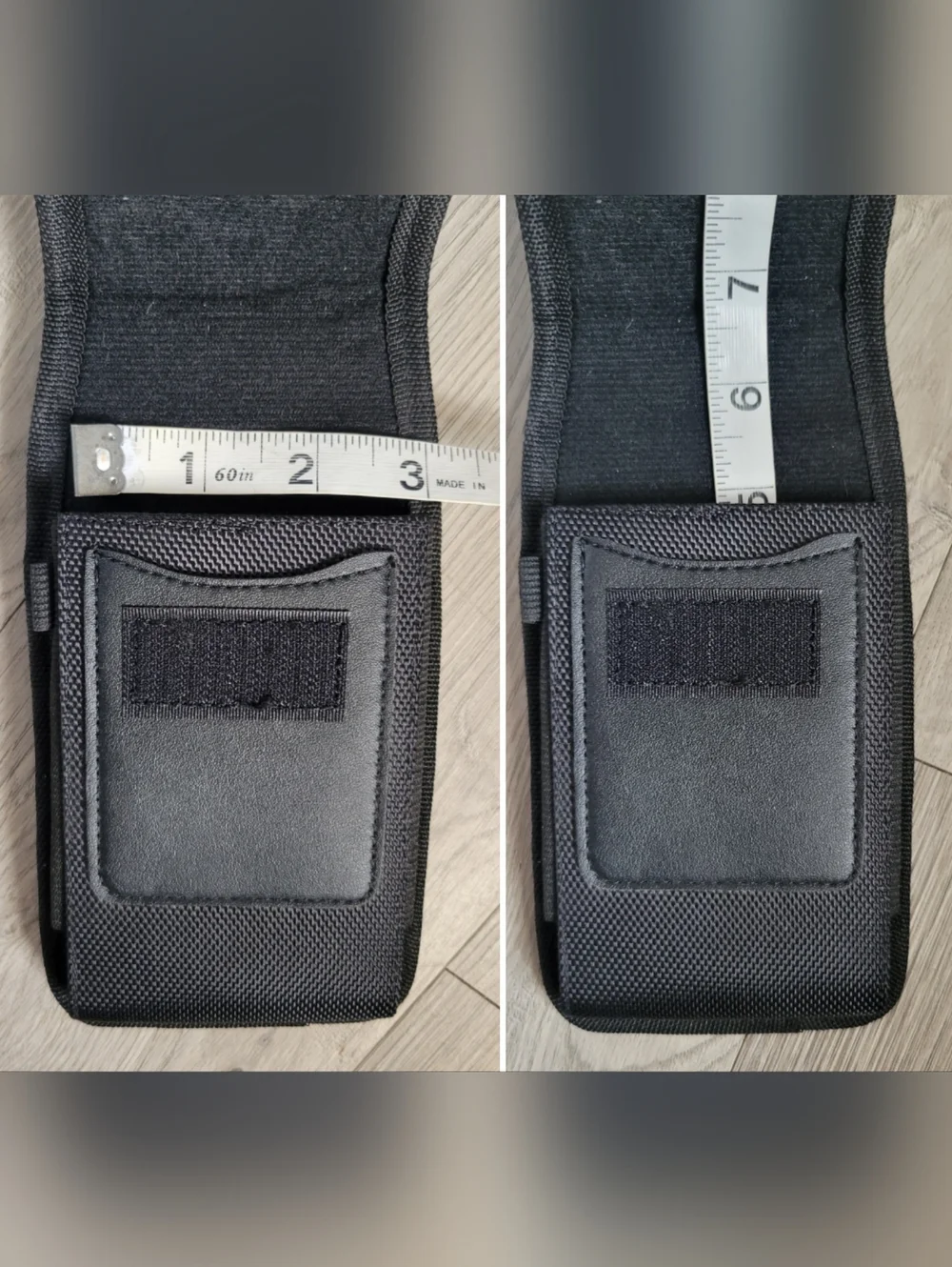 Black Clip-on Cellphone Carrier Holster with Belt Clip and Velcro Closure, 7